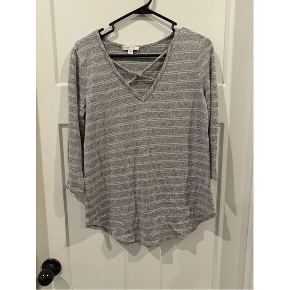 Emory Park Top Striped gray and white - Picture 1 of 4